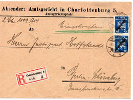 55010 - Deutsches Reich / Dienst - 1925 - 2@20Pfg Dienst A R-OrtsBf CHARLOTTENBURG -> BERLIN-SCHOENEBERG - Oficial