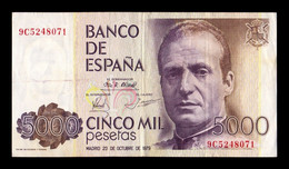 España Spain 5000 Pesetas Juan Carlos I 1979 Pick 160 Serie 9C Reposición - [ 4] 1975-… : Juan Carlos I