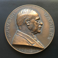 Medaille Dit De Table - AUGUSTIN DAMIENS 1886 - 1946 (Pharmacien - Gaz De Combat) - Professionnels / De Société