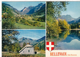 74. BELLEVAUX. CPSM. MULTIVUES. 3 VUES . LE VILLAGE. LE LAC DE VALLON. LA CHAPELLE ST BRUNO - Bellevaux