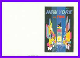 * Buvard 18 X 12,7 Cm - Litho In U.S.A. - NEW YORK FLY TWA - 1525 - Avion - Plane - Aircraft - Transportmiddelen