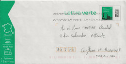 Prêt à Poster Lettre Verte (timbre Monuments De Paris) (oblitération Du 24/03/2022) - Prêts-à-poster: Réponse