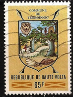 Haute Volta 1977 N° 398 Iso O Armoiries, Blason, Ville De Tenkodogo, Lance, Case, Lion, Plume, Oie, Cheval, Baobab - Haute-Volta (1958-1984)