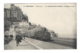 50 - Le Mont St Michel - Cpa Le Départ Du Train - Le Mont Saint Michel