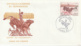 NOUVELLE CALEDONIE 1979 FDC Yvert 433 - Rodéo D'e Pouembout - Taureau Cheval - Briefe U. Dokumente