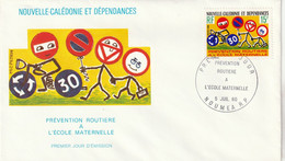 NOUVELLE CALEDONIE 1980 FDC Yvert 439 - Prévention Routière à L' école Maternelle - Covers & Documents