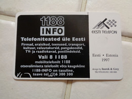 Estonia Phonecard ( Big 1188 Info ) - Estland