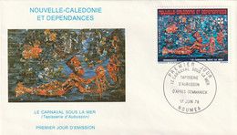 NOUVELLE CALEDONIE 1978 FDC Yvert PA 185 - Carnaval Sous La Mer - Tapisserie D' Aubusson - Lettres & Documents