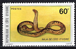 COTE D'IVOIRE Serpent, Naja De La Cote D'ivoire. Yvert N° 549 * - Serpents