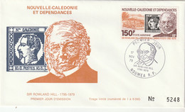 NOUVELLE CALEDONIE 1979 FDC Yvert PA 198 - Sir Rowland Hill - Cartas & Documentos