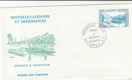 NOUVELLE CALEDONIE 1979 FDC Yvert PA 200 - Pirogue à Balancier - Bateau - Lettres & Documents