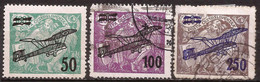 CHECOSLOVAQUIA - Fx. 3481 - Yv. Ae. 7/9 - Sobrecargados Avion Y Nuevo Valor - 1922 - Ø - Corréo Aéreo