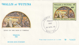 WALLIS Et FUTUNA 1980 FDC Yvert 258 - Pâques - Religion - Lettres & Documents