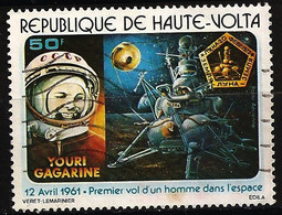 Haute-Volta 1978 N° PA 216 Iso O Espace, Youri Gagarine, Premier Vol De L'homme Dans L'espace, LEM, Cosmonaute, CCCP - Haute-Volta (1958-1984)