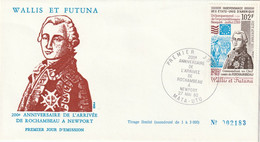 WALLIS Et FUTUNA 1980 FDC Yvert PA 102 - USA - Comte De Rochambeau - Brieven En Documenten