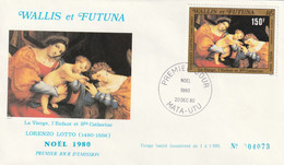 WALLIS Et FUTUNA 1980 FDC Yvert PA 107 - Noël - Peinture Lorenzo Lotto - Lettres & Documents