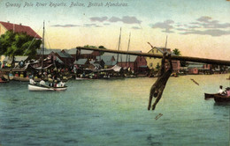 British Honduras, BELIZE, Greasy Pole River Regatta (1910s) Postcard (1) - Belice