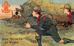 Vintage Postcard Scoutisme - Boy Scouts At Work - Scouting