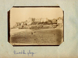 Dinard * Photo Albuminée Circa Début 1900 * VILLAS * Villa Et Plage - Dinard