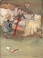 DESSIN  DE POULBOT - JE COUCHE DANS CE LIT LA- ET TON PERE , DANS CELUI DE LA BONNE- JOUET POUPEE 1906 - Documenti Storici