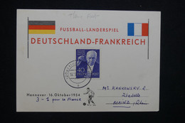 FOOTBALL - Carte Allemande De La Rencontre France / Allemagne En 1954 Avec Composition Des équipes Au Verso - L 132282 - Brieven En Documenten