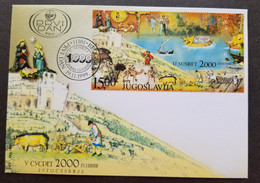 Yugoslavia Turn Of The Millennium 1999 2000 Christ Boat Camel Skeleton Ox Agricultural (FDC) *see Scan - Brieven En Documenten