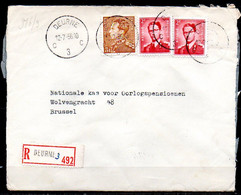 847 + 925 (2x) Op Aangetekende Brief Gestempeld DEURNE C 3 C - 1936-51 Poortman