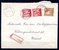847 + 925 In Paar Op Aangetekende Brief Gestempeld DEURNE E 2 E - 1936-51 Poortman