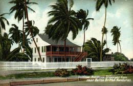 British Honduras, BELIZE, Summer Residence St. Georges Caye (1910s) Postcard - Belice