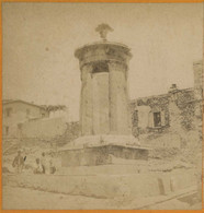 Stéréo Félix Bonfils Circa 1875. Grèce. Lanterne De Diogène (Athènes). Greece. - Stereoscopic