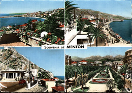 N°35288 Z -cpsm Souvenir De Menton -multivues - Souvenir De...