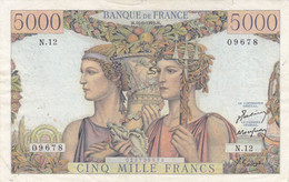 Billet 5000 F Terre Et Mer Du 10-3-1949 FAY48.01 Alph. N.12 - 5 000 F 1949-1957 ''Terre Et Mer''