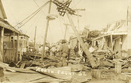 British Honduras, BELIZE, North Front Street After Hurricane 1931 Lizarraga RPPC Postcard - Belice