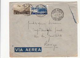 1938 Etiopia Africa Orientale Italiana+Posta Aerea+L.1+c. 50+ DA ADDIS ABEBA A ROVIGO-MM490 - Storia Postale (Posta Aerea)