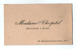 VP20.631 - CDV - Carte De Visite - Madame CHERPITEL Couturière A Façon à PARIS - Tarjetas De Visita