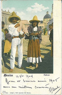 24373-MEXICO-VINTAGE POSTCARD-ETHNIC POSTCARD-POLLEROS-CHICKEN SELLERS 1905 - America