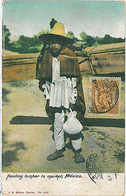 24374- MEXICO -  VINTAGE POSTCARD - ETHNIC POSTCARD : STREET VENDORS - LUMBER - Amerika