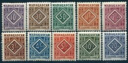 MADAGASCAR - Y&T  N° 31-40 ** - Timbres-taxe