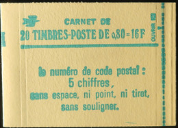 R1703/822 - CARNET (fermé) 20 TIMBRES NEUFS** - TYPE SABINE DE GANDON N°1970-C1 - Cote (2022) : 45,00 € - Modernos : 1959-…