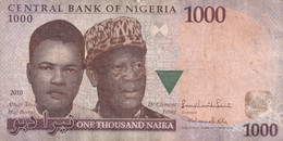 1000 NAIRA ONE THOUSAND NAIRA NIGERIA 2010 CENTRAL BANK OF NIGERIA H33888213 - Nigeria