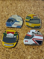 LOT DE 4 PINS CASQUE FORMULE 1 PROST MANSELL - F1