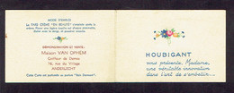 Carte Double Parfum BOIS DORMANT De HOUBIGUANT - Anciennes (jusque 1960)