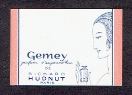 Carte Parfum GEMEY De Richard HUDNUT - Anciennes (jusque 1960)