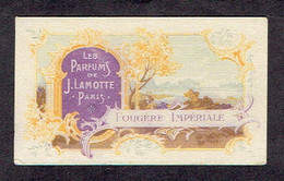 Très Rare Carte Parfum FOUGERE IMPERIALE De J. LAMOTTE - Calendrier De 1918 Au Verso - Anciennes (jusque 1960)