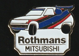 75591-Pin's- Rothmans.tabac.Mitsubishi.rallye Automobile. - Mitsubishi