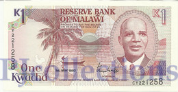 MALAWI 1 KWACHA 1992 PICK 23b UNC - Malawi
