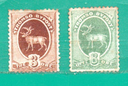 3 Noruega  Emisiones Locales- NORWAY TROMSO REINDEER LOCAL POST    -TT.: Fauna, Renos - Local Post Stamps