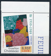 France 2000 - Oeuvre De Gaston Chaissac  YT 3350** Coin De Feuille - Neufs