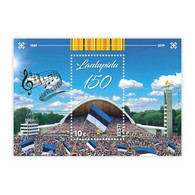 Estonia 2019 150th Of The Song Festival Block Printed On Special Thick Paper - Timbres