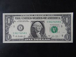Original 1 Dollar Banknote - USA 2013, Serie E, Selten, Unc/kassenfrisch - Federal Reserve (1928-...)